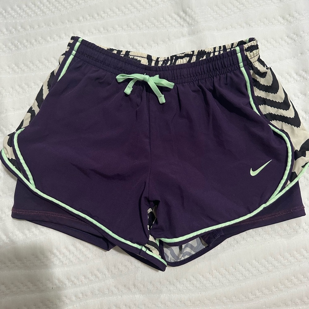 Nike Girls dri-fit layered bike/running shorts